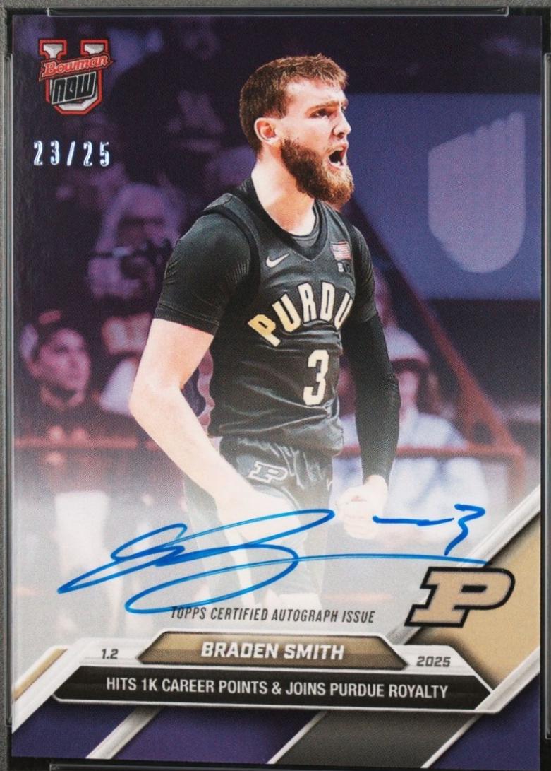 Braden Smith #39B 2024 Bowman U Now Autograph Basketball