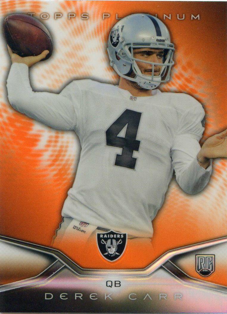 Derek Carr #102 Football Cards 2014 Topps Platinum