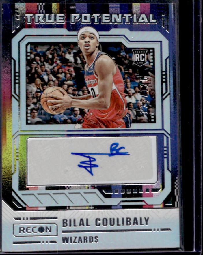 Bilal Coulibaly #1 Basketball Cards 2023 Panini Recon True Potential Signature
