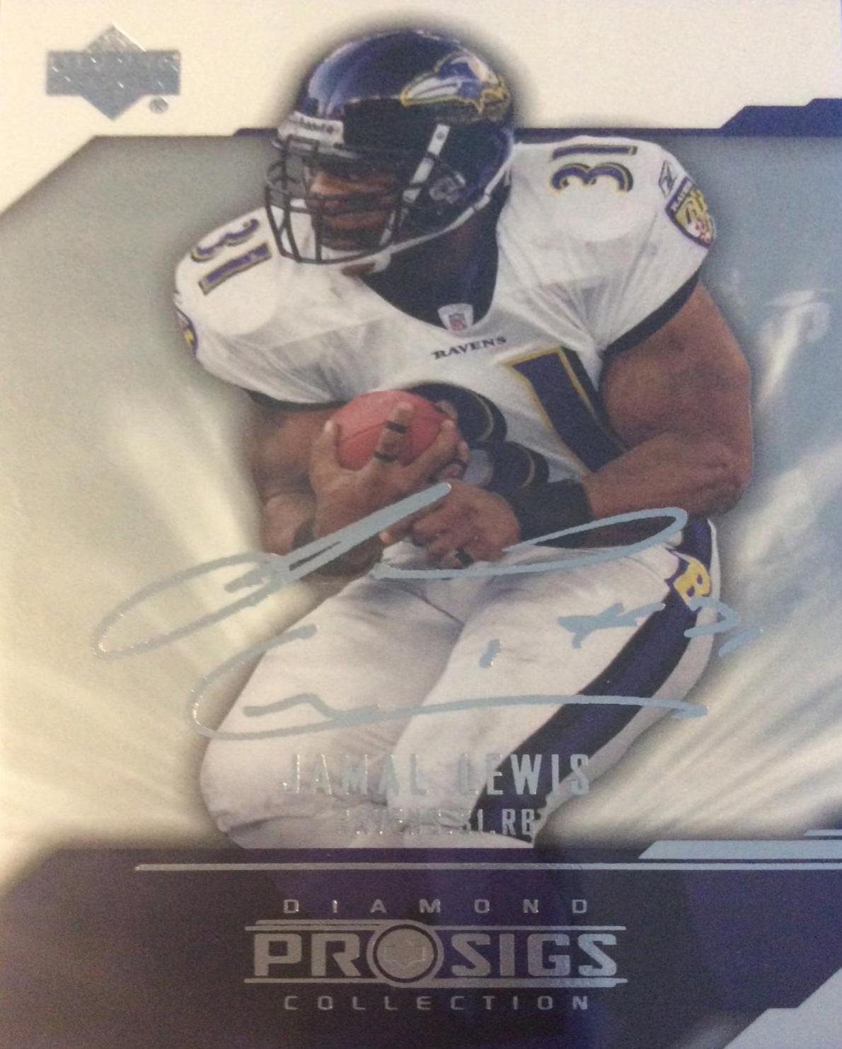 Jamal Lewis #8 Football Cards 2004 Upper Deck Diamond Pro Sigs