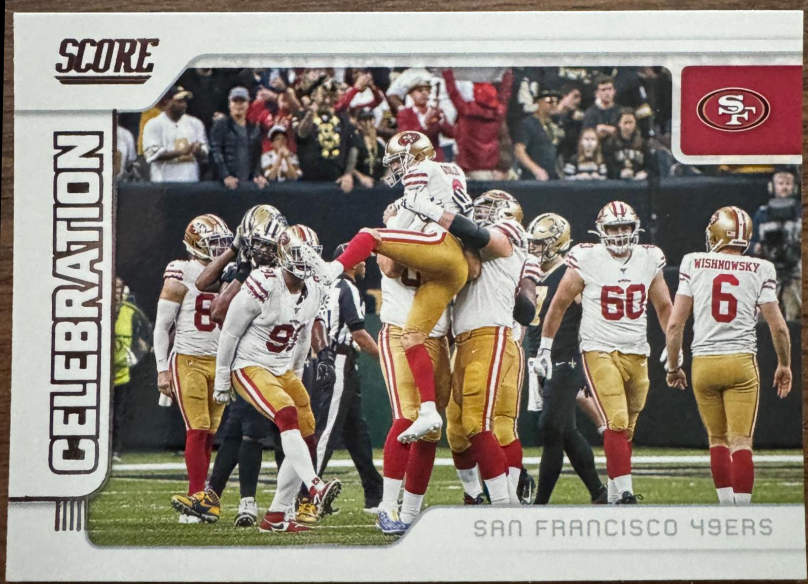 San Francisco 49ers #CE-3 2020 Panini Score Celebration Football