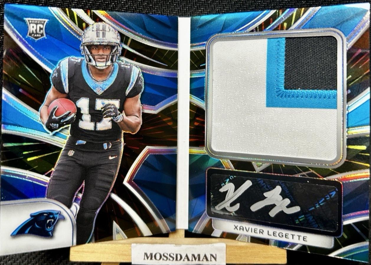 Xavier Legette #RGH-XLE Football Cards 2024 Panini Spectra Rookie Genesis Hyper Black Light