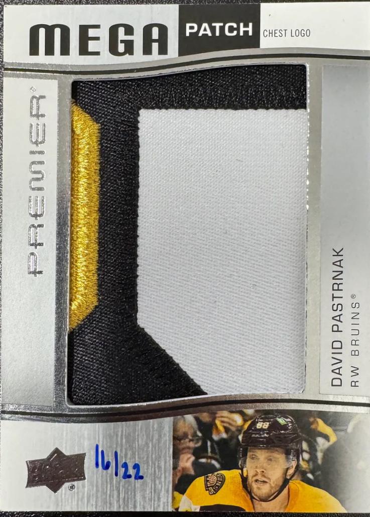 David Pastrnak #PMP-DP 2024-25 Upper Deck Premier Hockey Mega Patch