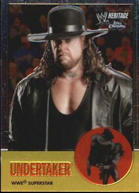 Undertaker #48 Wrestling Cards 2007 Topps Heritage II Chrome WWE