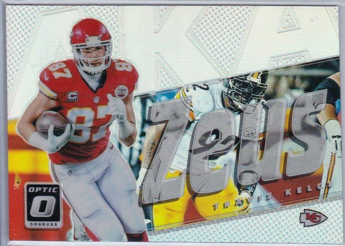 Travis Kelce #3 Football Cards 2017 Panini Donruss Optic Aka