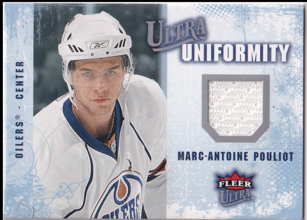Marc-Antoine Pouliot #UU-MP Hockey Cards 2009 Fleer Ultra Uniformity