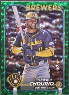 Jackson Chourio [Green Crackle Foilboard] #US155