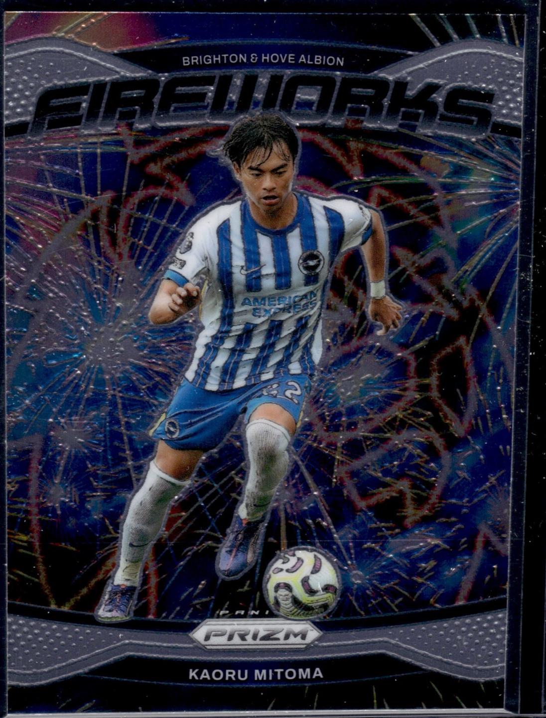 Kaoru Mitoma #11 Soccer Cards 2024 Panini Prizm Premier League Fireworks
