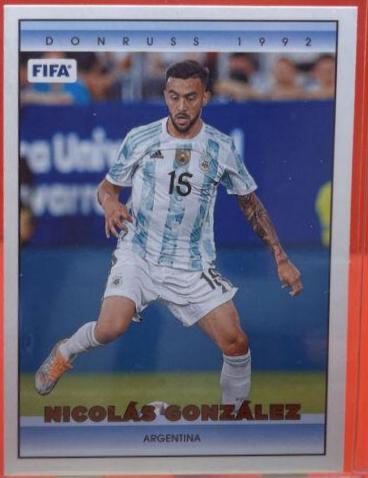 Nicolas Gonzalez #3 Soccer Cards 2022 Panini Donruss 1992 Tribute