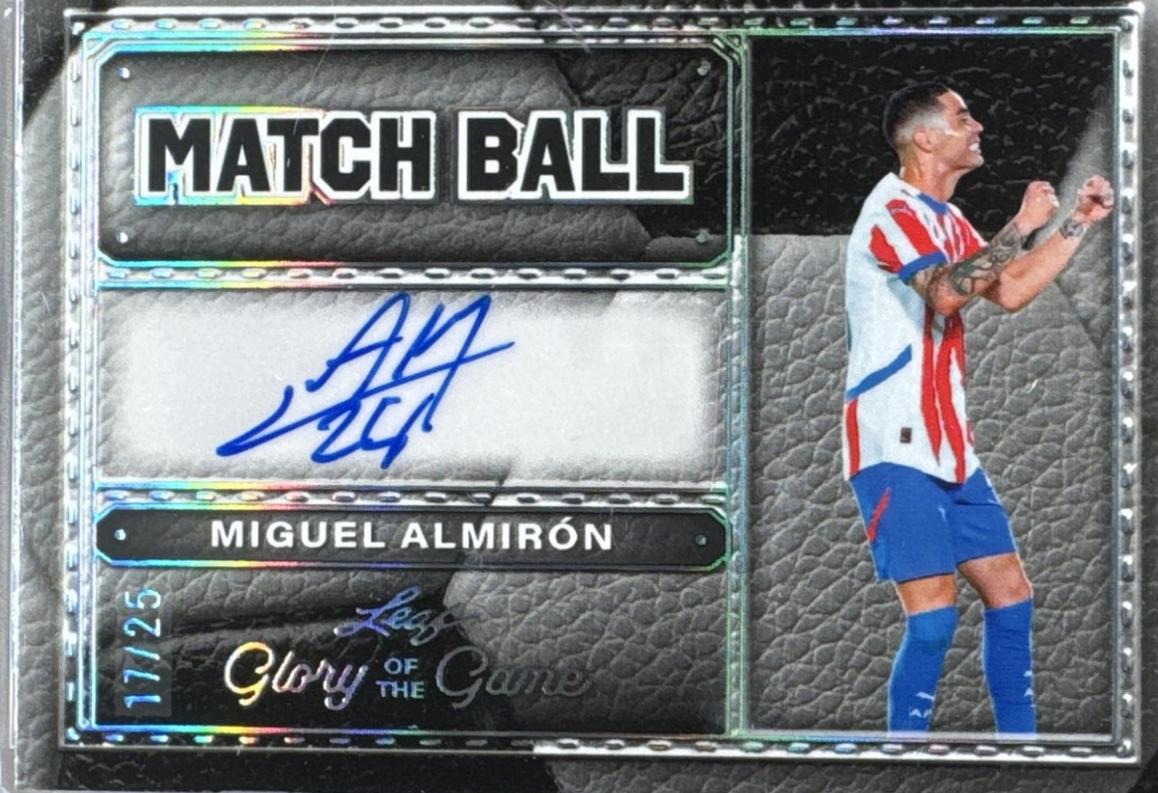 Miguel Almiron #MB-MA1 2026 Leaf Glory Of The Game Match Ball Autograph Soccer