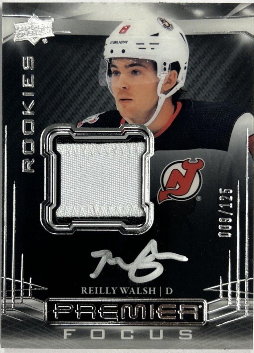 Reilly Walsh #PFPR-RW 2022 Upper Deck Premier Focus Rookies Auto Patch Hockey