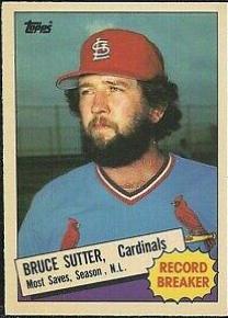 Bruce Sutter #9 Baseball Cards 1985 Topps Tiffany