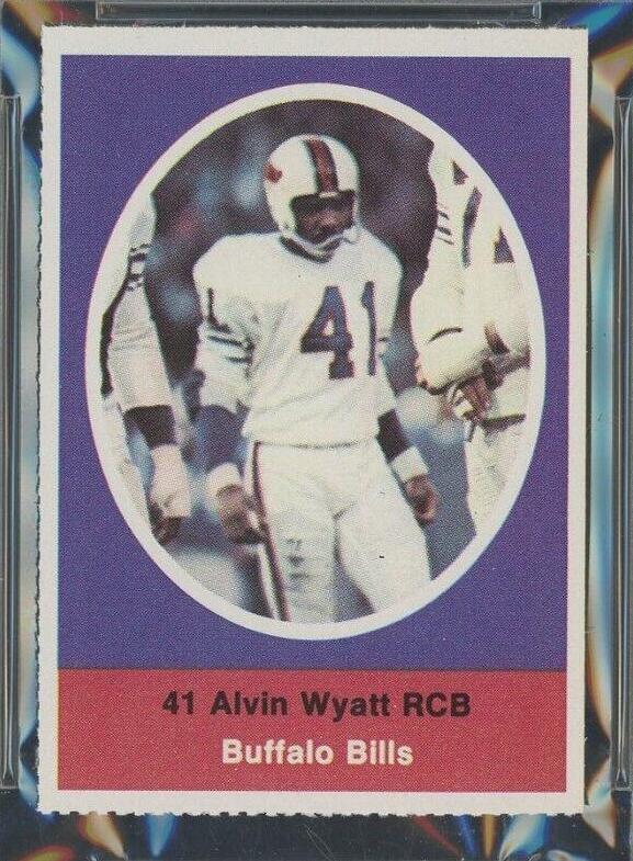 Alvin Wyatt Football Cards 1972 Sunoco Stamps