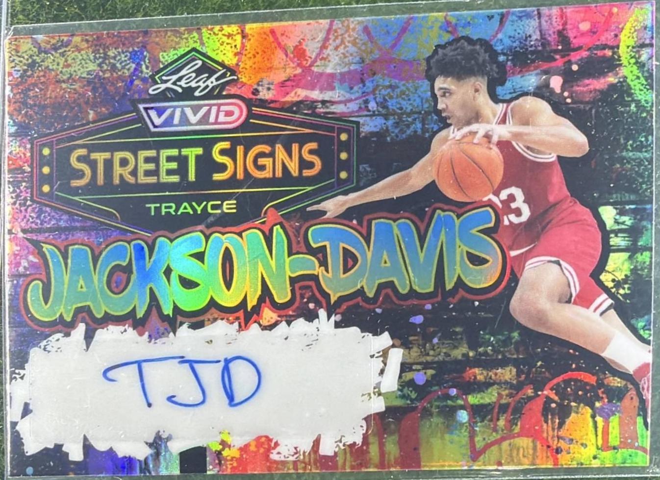 Trayce Jackson-Davis #SS-TJD 2022 Leaf Vivid Street Signs Autograph Basketball