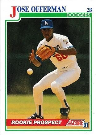 Jose Offerman #343 Baseball Cards 1991 Score