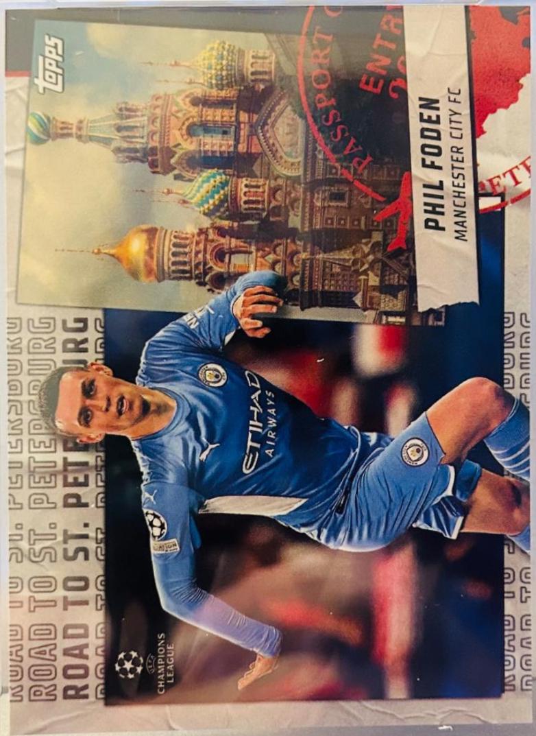 Phil Foden #RSP-04 Soccer Cards 2021 Topps UEFA Champions League Road to St. Petersburg