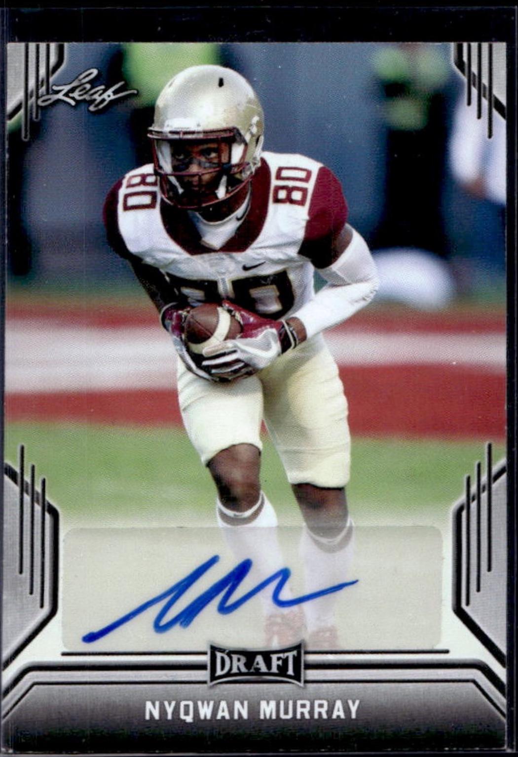 Nyqwan Murray #BA-NM1 2019 Leaf Draft Autograph Football