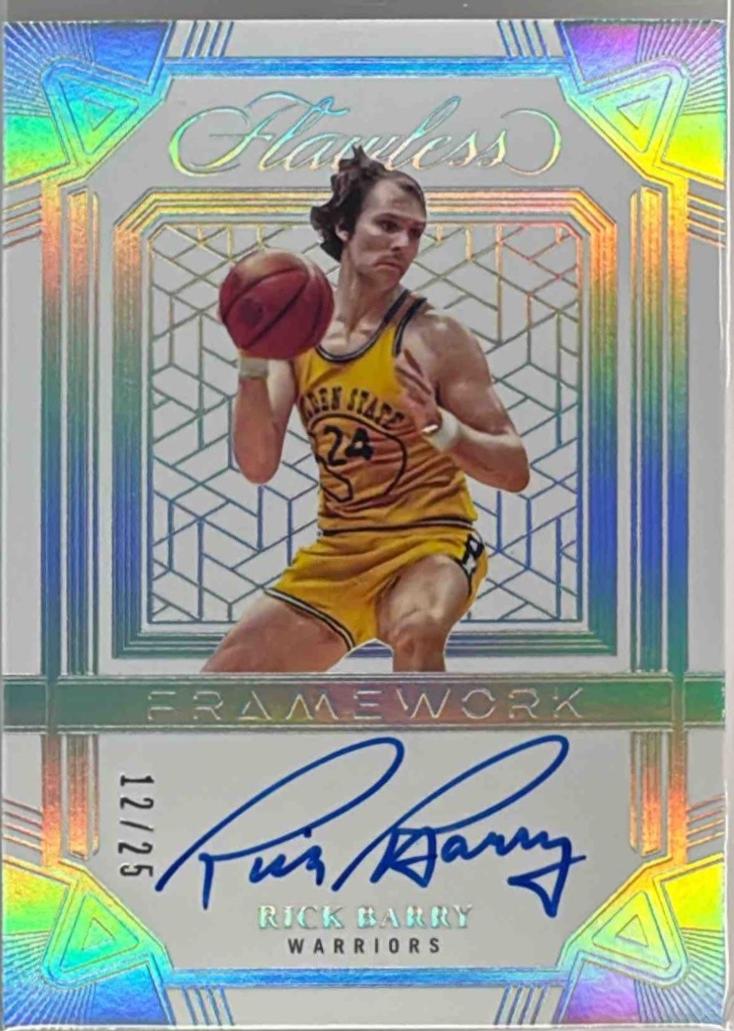 Rick Barry #44 2024 Panini Flawless Framework Signature Basketball