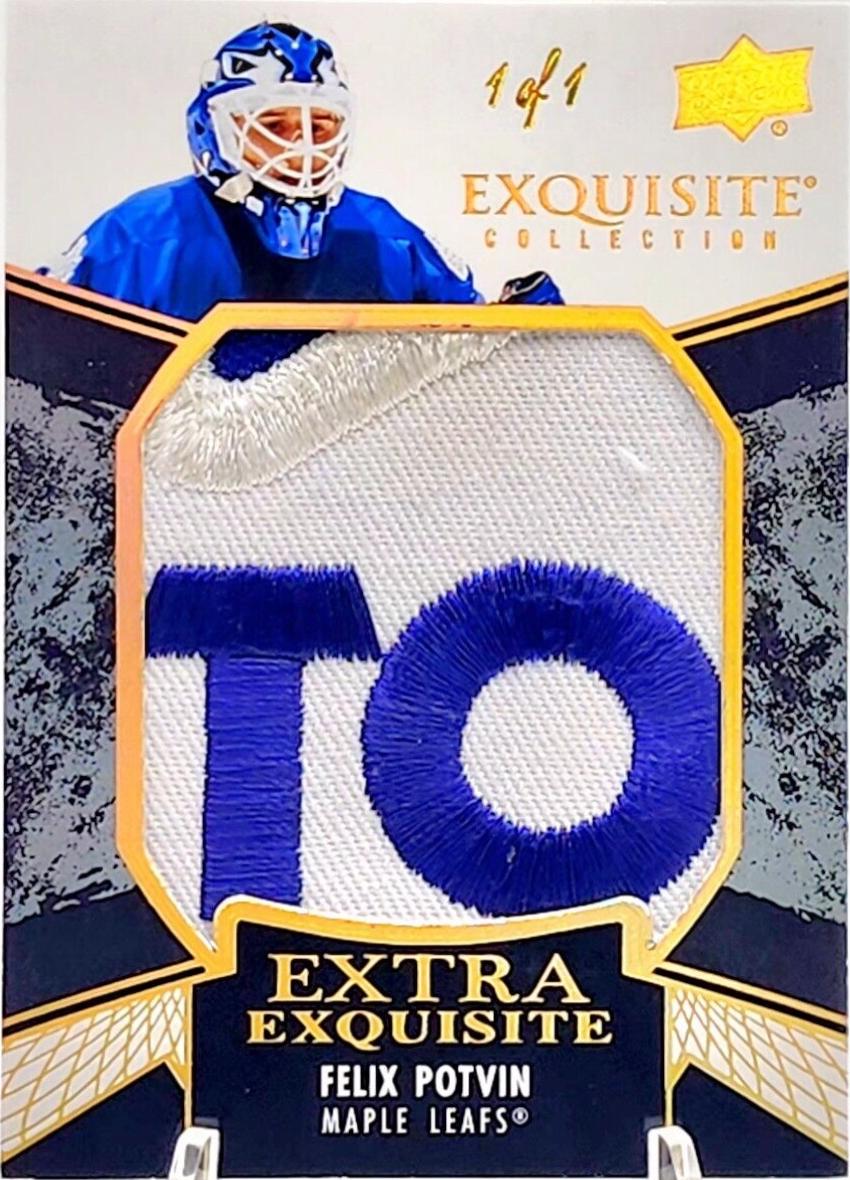 Felix Potvin #ECE-FP Hockey Cards 2024 Upper Deck Black Diamond Extra Exquisite Jersey