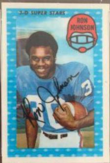 Ron Johnson #5 Football Cards 1971 Kellogg's
