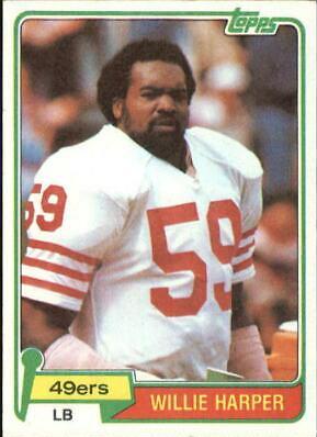 Willie Harper #109 Football Cards 1981 Topps