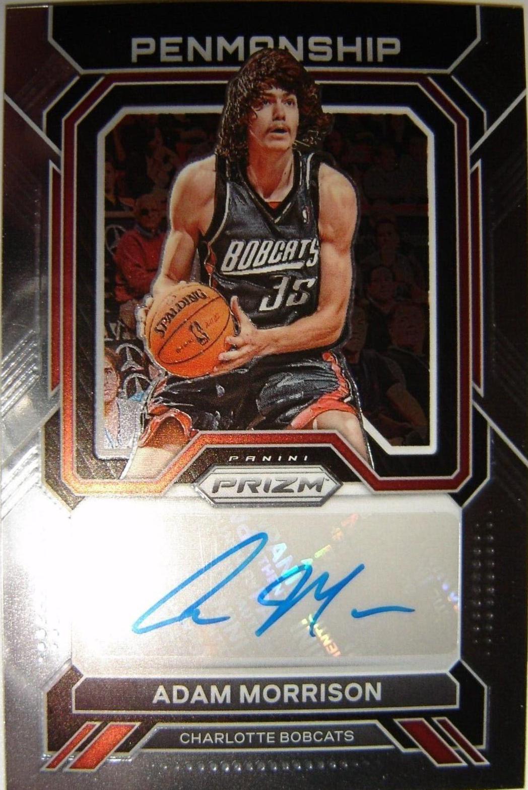 Adam Morrison #PNM-AMO Basketball Cards 2022 Panini Prizm Penmanship Autographs