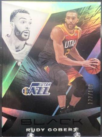 Rudy Gobert #9 Basketball Cards 2020 Panini Black