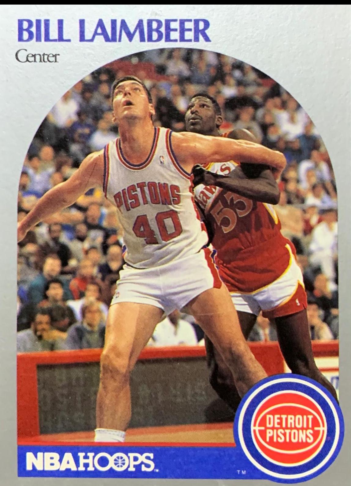 Bill Laimbeer #108 Basketball Cards 1990 Hoops