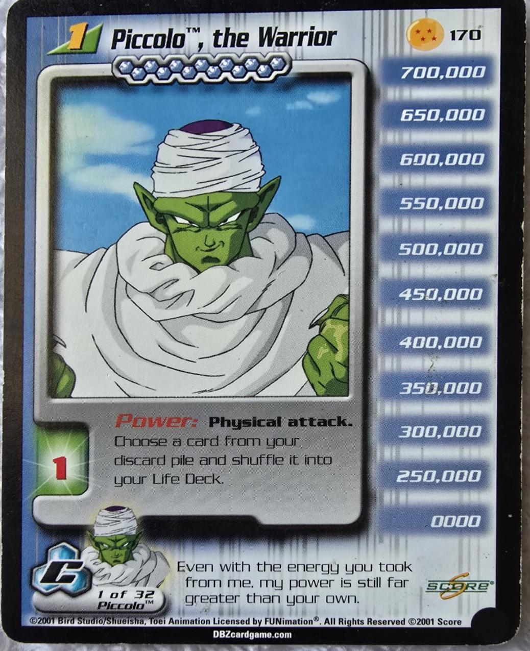 Piccolo the Warrior 170 Dragon Ball Z Cell Saga