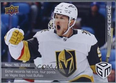 Jack Eichel #15 Hockey Cards 2022 Upper Deck Game Dated Moments