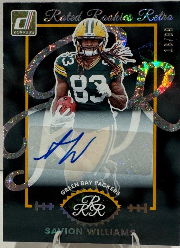 Savion Williams #7 2025 Panini Donruss Rated Rookie Retro Autograph Football