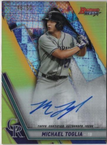 Michael Toglia [Gold Refractor] #B19-MTO