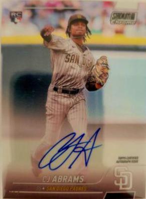 CJ Abrams #SCCUA-CA Baseball Cards 2022 Stadium Club Chrome Autographs