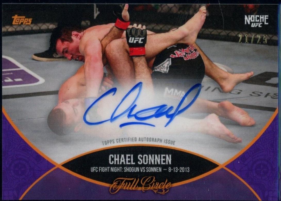 Chael Sonnen #9 Ufc Cards 2024 Topps Noche UFC Full Circle Autographs Purple