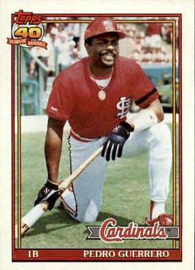 Pedro Guerrero #20 Baseball Cards 1991 Topps