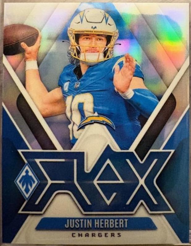 Justin Herbert #F-JHT Football Cards 2024 Panini Phoenix Flex