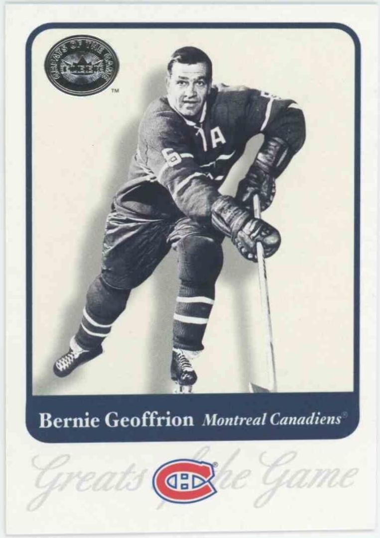 Bernie Geoffrion #37 Hockey Cards 2001 Fleer Greats of the Game
