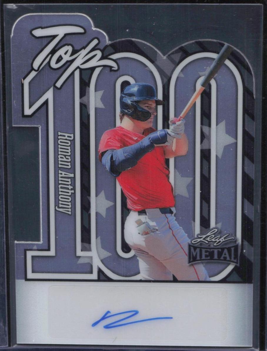 Roman Anthony #T-RA1 2025 Leaf Metal Baseball Top 100
