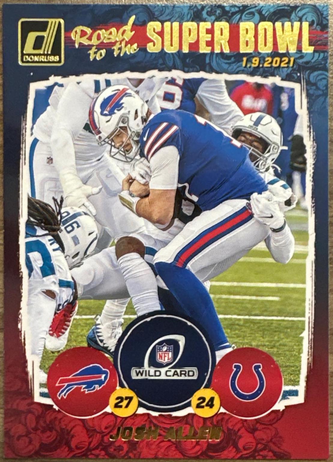 Josh Allen #WC2 Football Cards 2021 Panini Donruss Road to the Super Bowl Wild Card