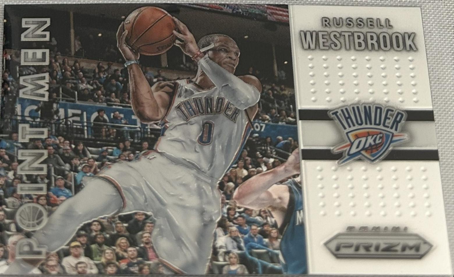Russell Westbrook #10 Basketball Cards 2015 Panini Prizm Point Men
