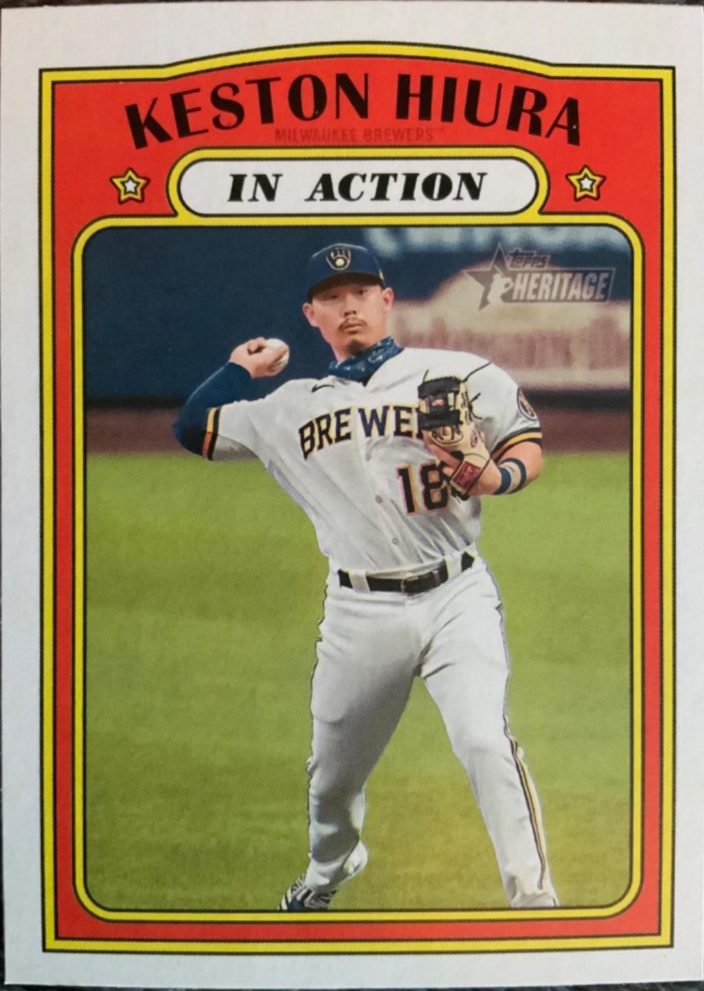 Keston Hiura #178 Baseball Cards 2021 Topps Heritage