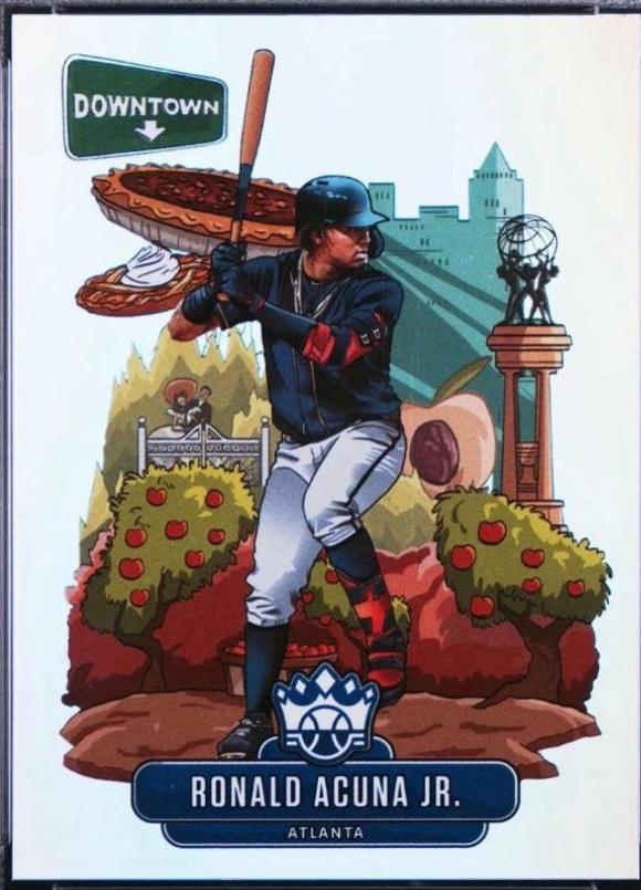 Ronald Acuna Jr #D16 Baseball Cards 2020 Panini Diamond Kings Downtown