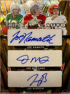 Joe Namath / Joe Montana / Joe Burrow