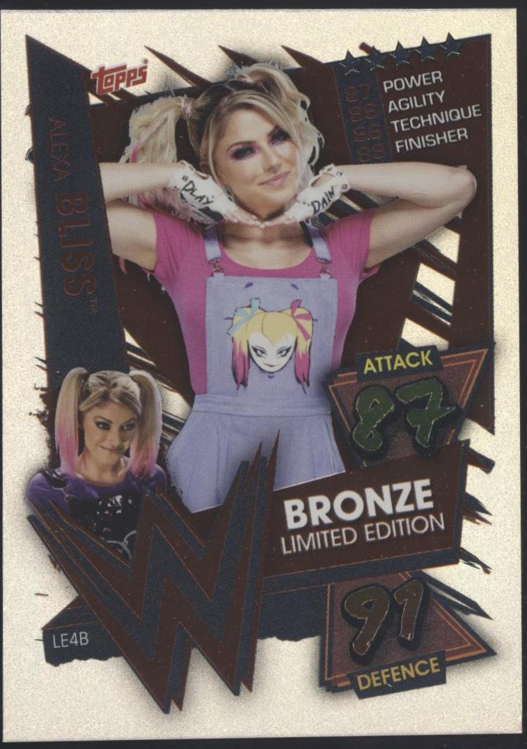 Alexa Bliss #LE4B Wrestling Cards 2021 Topps Slam Attax WWE Limited Edition Bronze