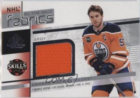 Connor McDavid #AS-34 Hockey Cards 2022 SP Game Used All Star Skills Fabric