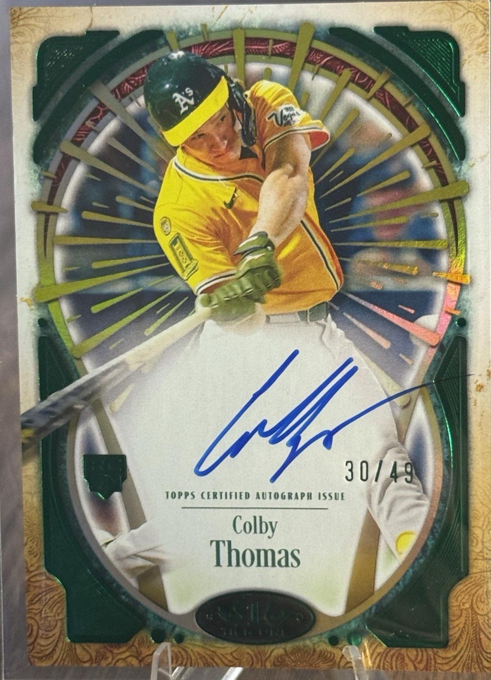 Colby Thomas #T1XA-CT 2026 Topps Tier One Baseball Tier One Xplosion Autographs