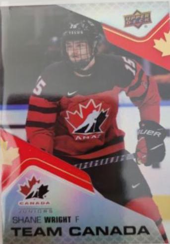 Shane Wright #CA-12 Hockey Cards 2022 Upper Deck Team Canada Juniors Acetates
