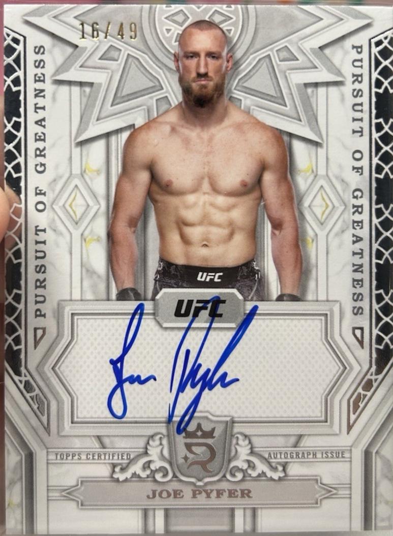 Joe Pyfer #PGS-JPY Ufc Cards 2024 Topps Royalty UFC Pursuit of Greatness Signature