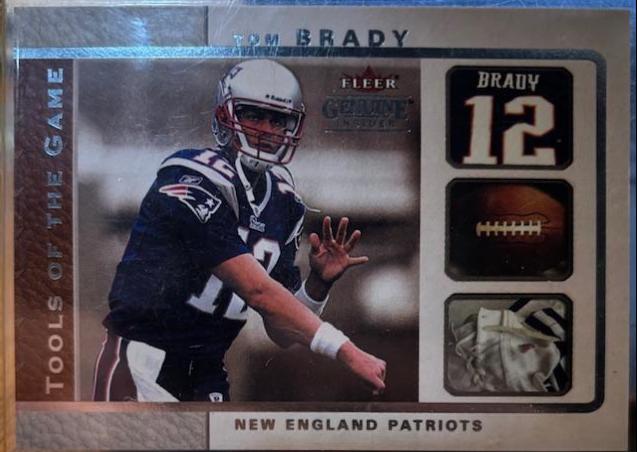 Tom Brady #6 Basketball Cards 2003 Fleer Genuine Insider Tools of the Game