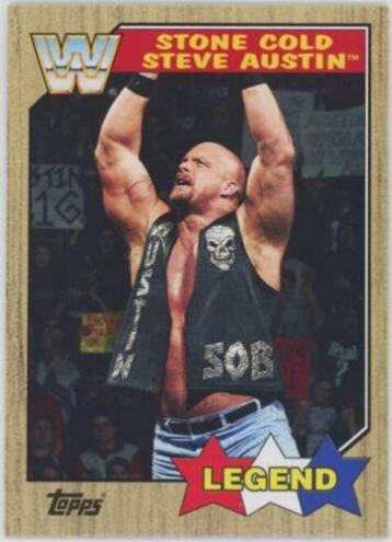 Steve Austin #97 Wrestling Cards 2017 Topps WWE Heritage